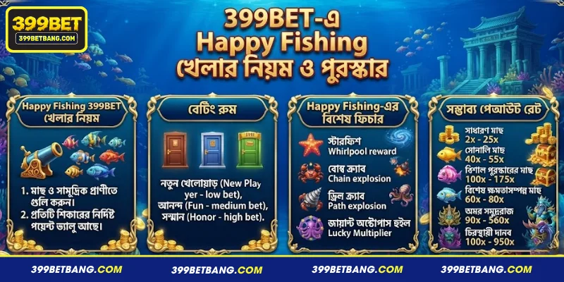 399BET-এ Happy Fishing খেলার নিয়ম ও পুরস্কার