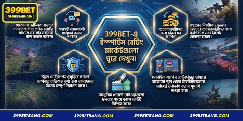 399BET-এ ইস্পোর্টস বেটিং মার্কেটগুলো ঘুরে দেখুন।