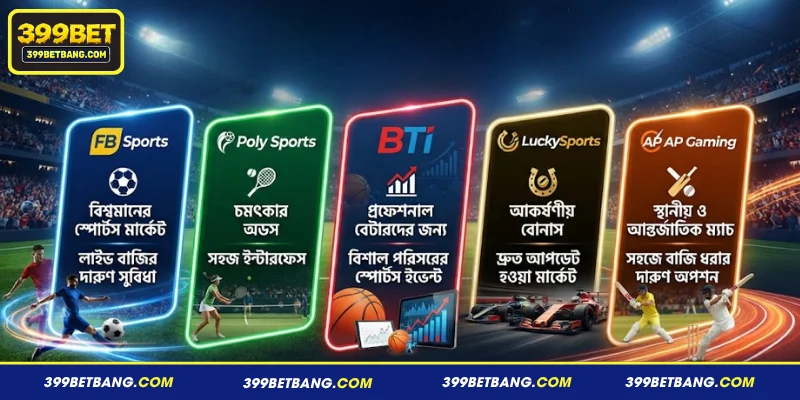 399BET-এ উপলব্ধ কিছু উত্তেজনাপূর্ণ স্পোর্টস বেটিং বিকল্পের সংকলন