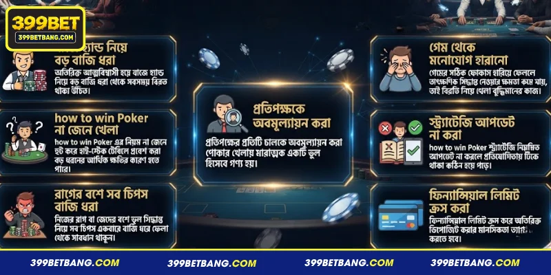 399BET-এ পোকার বাজি ধরার পূর্বে গুরুত্বপূর্ণ সতর্কতা ও ভুলগুলো এড়িয়ে চলুন