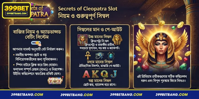 Secrets of Cleopatra Slot Review - নিয়ম ও গুরুত্বপূর্ণ সিম্বল