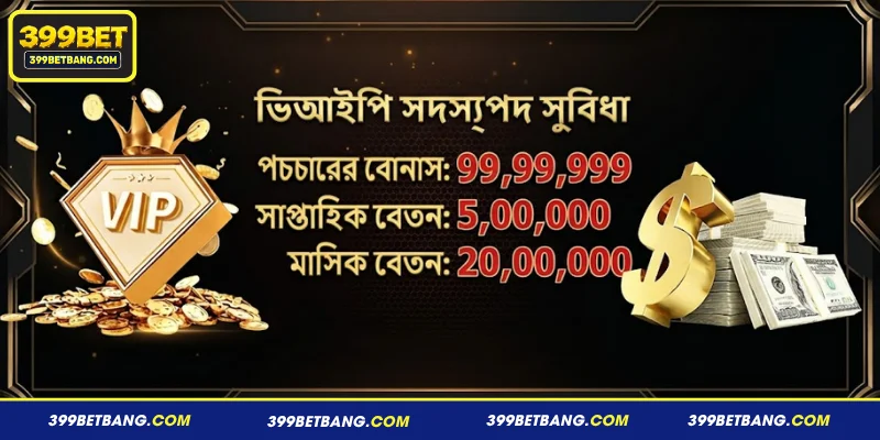 VIP member benefits পুরস্কার পাওয়ার সুবিধা বা লাভসমূহ