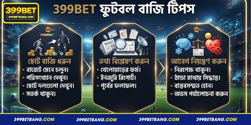 বিশেষজ্ঞদের পরামর্শ অনুযায়ী 399BET-এ ফুটবল বাজি ধরার কার্যকরী টিপস